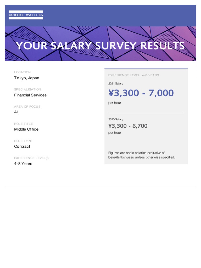 Robert Walters Salary Survey PDF Employment Salary