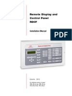 Remote Display and Control Panel: Installation Manual