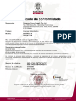 Certificado de conformidade para inversor fotovoltaico SG10KTL-M/SG12KTL-M