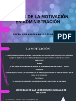 Teorías de La Motivación en Administración