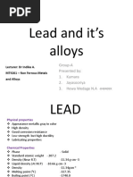 4 Lead and Its Alloys