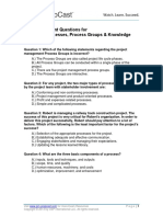 Self-Assessment Questions For Module 03 Processes, Process Groups & Knowledge Areas