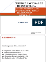 Ejercicios de Hidrología General y Cálculo de Evapotranspiración Potencial (ETP