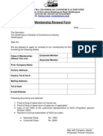 Membership Renewal Form For 2011 of SCCI