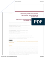 Educación para La Salud Laboral: Perspectivas Teóricas Desde La Intervención