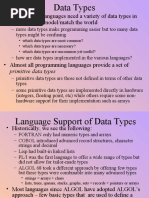 Programming Languages Need A Variety of Data Types in Order To Better Model/match The World