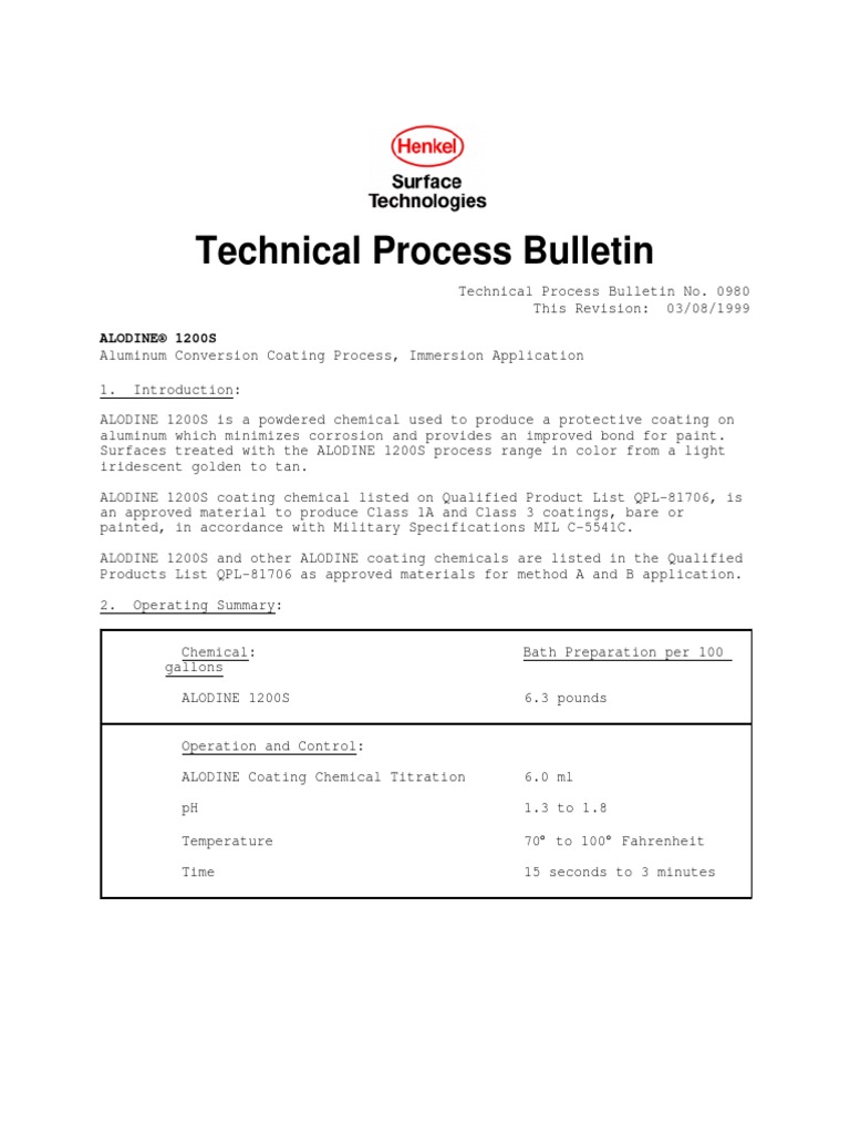 Alodine 1200S Data Sheet _ BONDERITE M-CR 1200S – OFPKKC