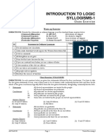 Introduction To Logic Syllogisms-1: Class Exercise