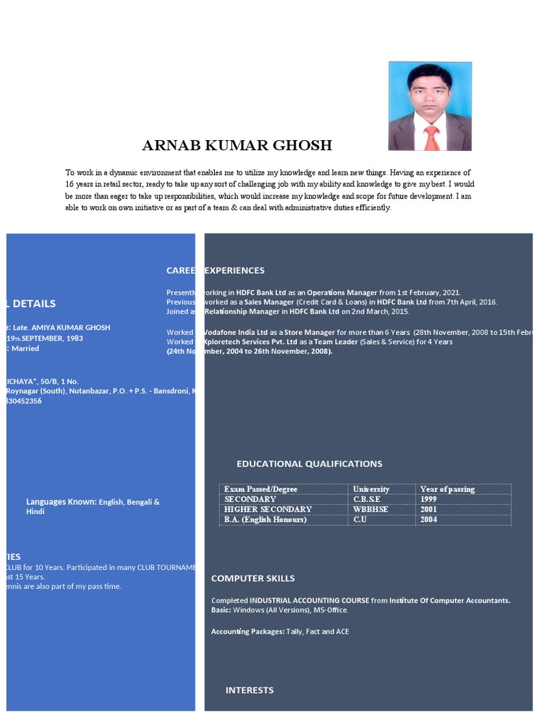 ARNAB KUMAR GHOSH CV N | PDF