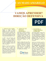 Cartaz Maio Amarelo Vamos Aprender Direção Defensiva