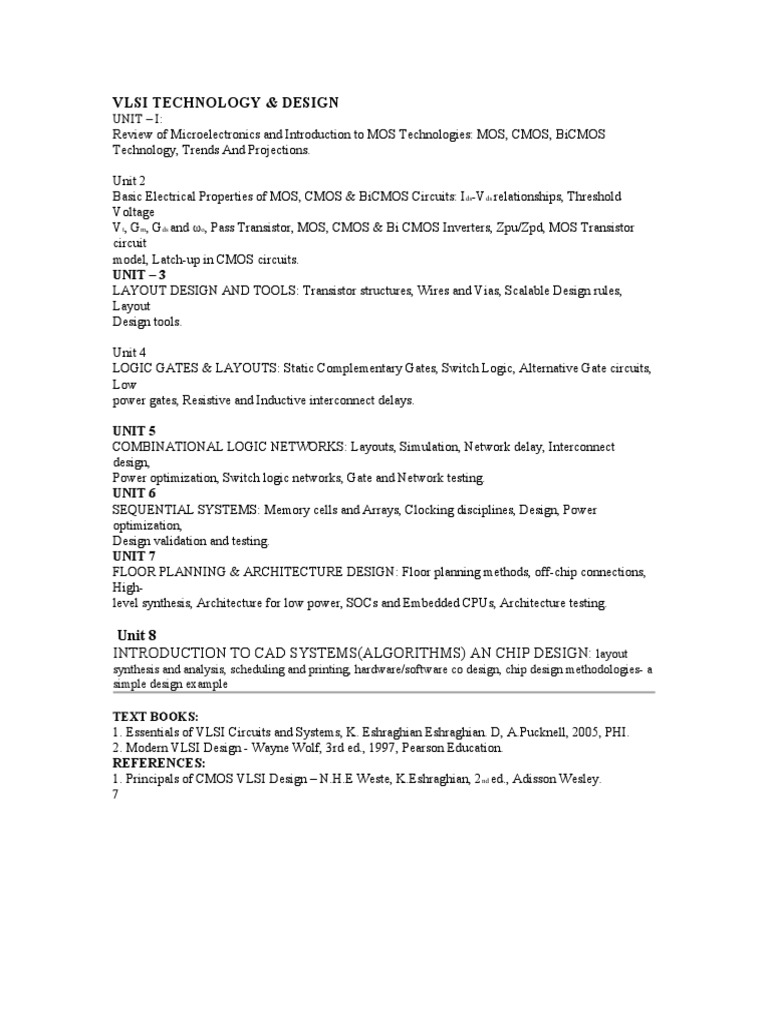 VLSI Technology and Design Overview | PDF | Technology & Engineering