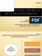 Objetivos Del Uso de La Declaracion Previa Piero