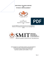 Industrial Training Report ON "Python 3 Programming": in Partial Fulfillment of Requirements For The Award of Degree in