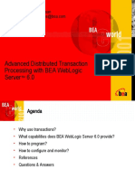 Advanced Distributed Transaction Processing With Bea Weblogic Server 6.0