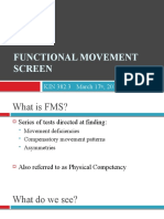 Lecture 10 - Functional Movement Screen - BLANKS
