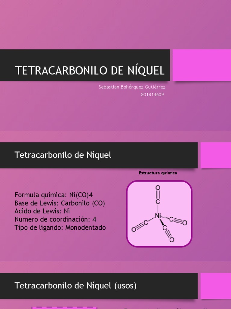 Tetracarbonilo de Niquel | PDF