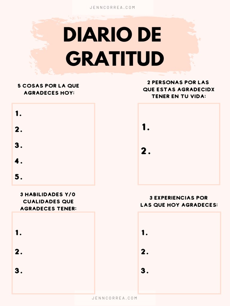 Diario De Gratitud Pdf Diario de Gratitud | PDF
