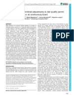 Physiological and Microbial Adjustments To Diet Quality Permit Facultative Herbivory in An Omnivorous Lizard