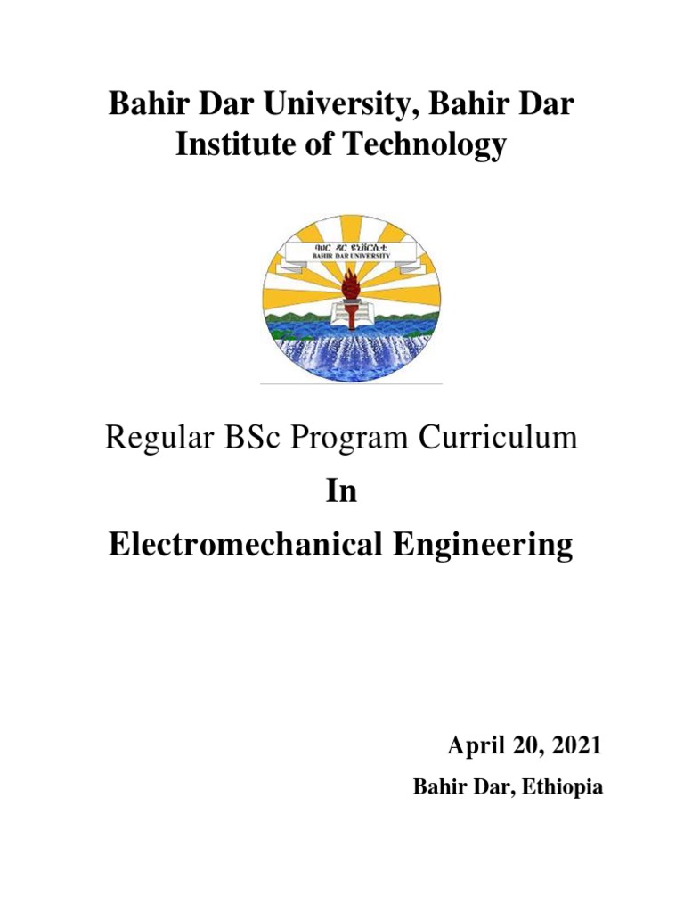 Electromechanical Engineering Curriculum at BDU | PDF | Automation ...