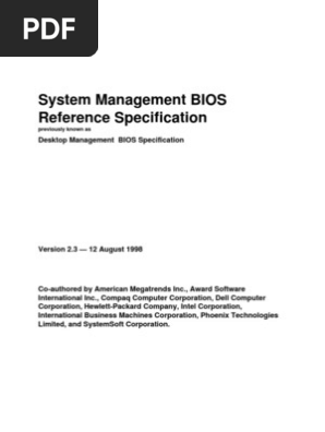 Smbios Computer Data Storage Bios