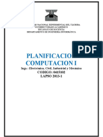 Planificación de La Asignatura Computación I 2013-1