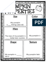 Pumpkin Properties Recording Sheet