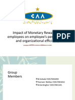 Impact of Monetary Rewards For Employees On Employee's Performance and Organizational Efficiency
