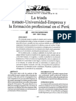 La Triada Estado-Universidad-Empresa La Formación Profesional en El Perúj