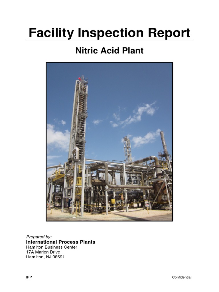 Nitric Acid Plant Inspection Report | PDF | Boiler | Steam