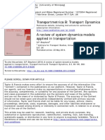 Transportmetrica B: Transport Dynamics: To Cite This Article: S.P. Shepherd (2014) A Review of System Dynamics Models