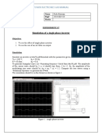 Simulation of A Single Phase Inverter: Power Electronics Lab Manual