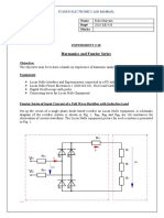 Power Electronics Lab Manual on Harmonic Analysis