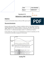 Frequency Shift Keying: Name Asma Shamshad Reg No 2018-EE-437