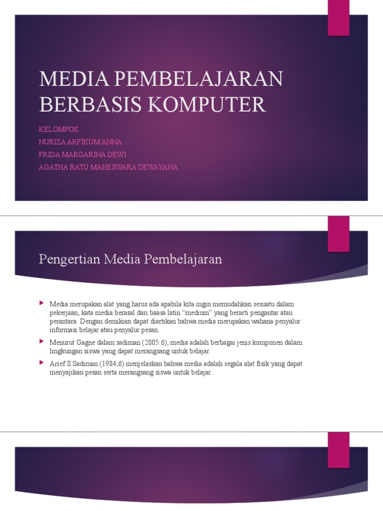 Media Pembelajaran Berbasis Komputer | PDF | Ilmu Sosial