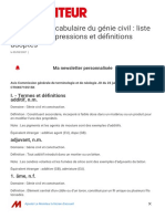 Génie Civil Vocabulaire Du Génie Civil - Liste de Termes, Expressions Et Définitions Adoptés