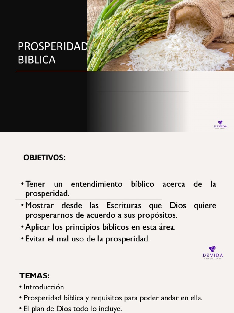 Prosperidad Bíblica: Guía y Principios | PDF