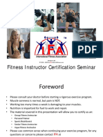Fitness Instructor Certification Seminar: Version 1.1A