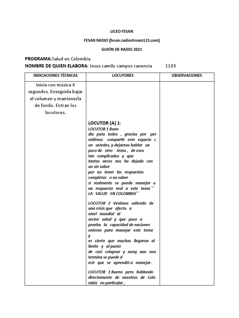 Crisis del Sistema de Salud en Colombia | PDF | Colombia | Médico de ...