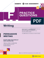 Reach and ICAS Sample Questions Writing Persuasive Paper F