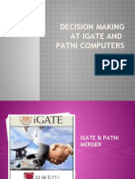 Decision Making at Igate and Patni Computers