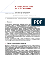 Perlongher: El Cuerpo Poético Como Encarnación de La Voz Ausente en "Cadáveres"