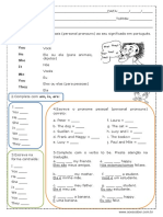 Pronomes pessoais em inglês