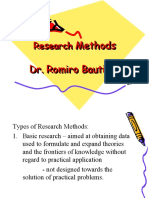 Methods Dr. Romiro Bautista