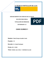 Análisis Caso Clinico 1 Debilidad Muscular