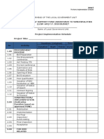 Pro-forma Implementation Schedule