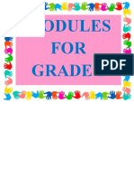 Modules FOR Grade 1