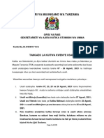 Tangazo La Kuitwa Kwenye Usaili Kada Ya Tax Management Officer II-tra