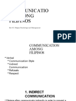 Communicatio N Among Filipinos: Bes 102: Filipino Psychology and Management