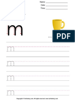 Lowercase Alphabet Writing Practice m