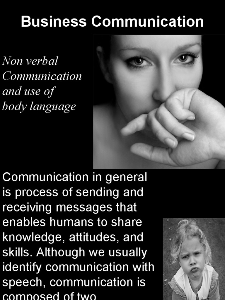 Body Language PDF Nonverbal Communication Body Language